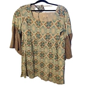 UMGEE Boho Printed Peasant Mini Dress size small